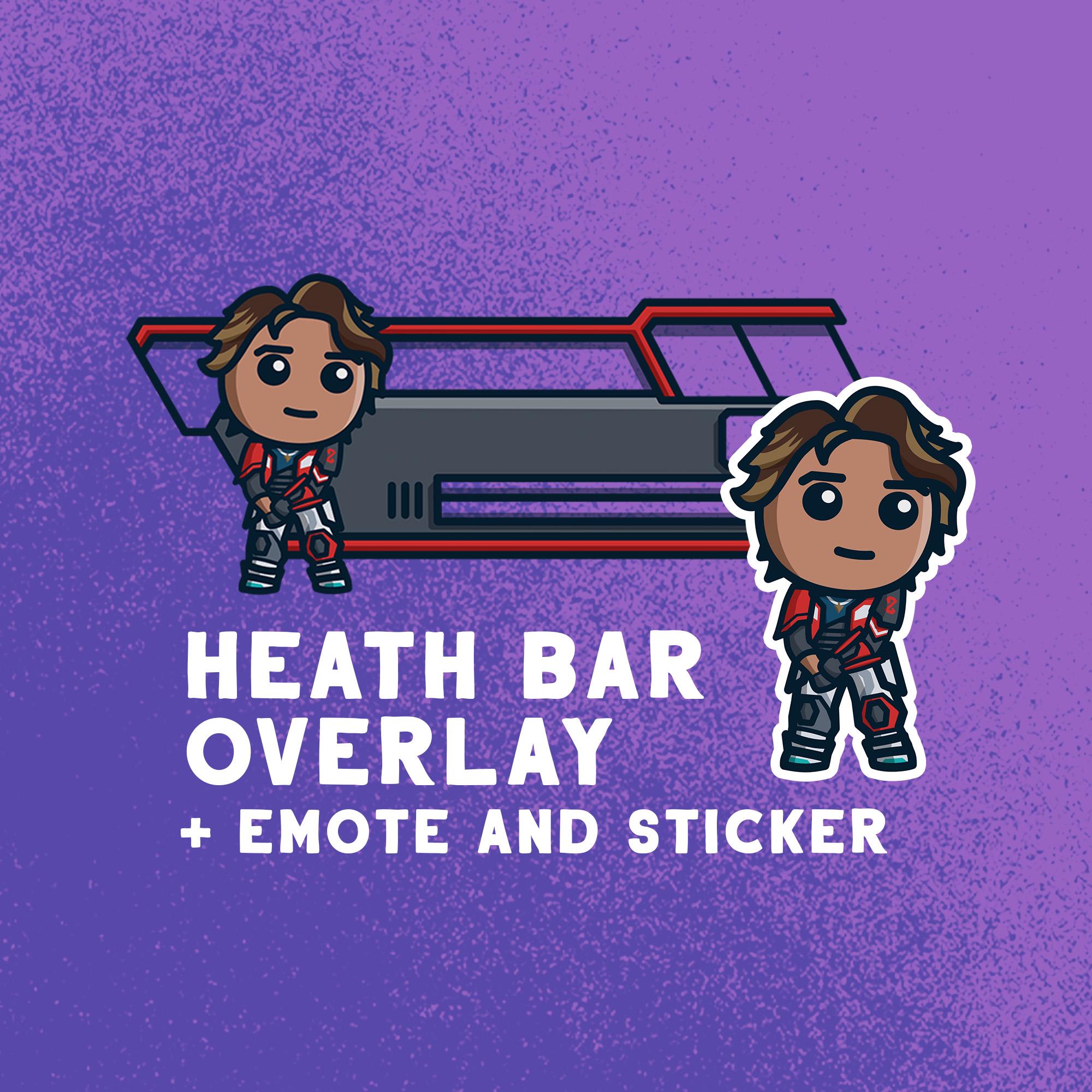Apex Legends Sparrow Health Bar Overlay / Emote for Twitch Streaming / Stream labs OBS / Includes Health Bar and Emote Sticker.