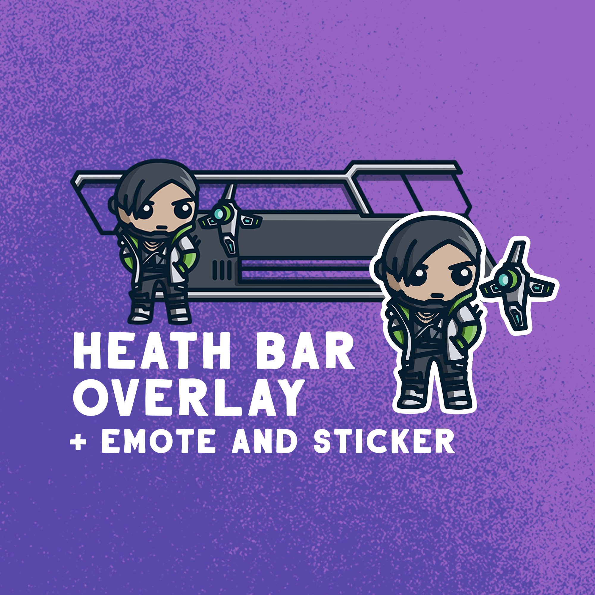 Superposition de la barre de santé Apex Legends Crypto / Emote pour le  streaming Twitch / Stream labs OBS / Comprend une barre de santé et un  autocollant Emote. - Etsy France