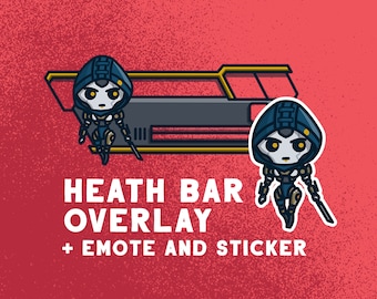 Apex Legends Gesundheitsleiste Overlay Ash / Emote für Twitch Tracking / Stream labs OBS / Inklusive Gesundheitsleiste und Emote Sticker.