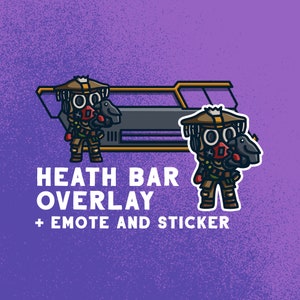 Apex Legends Health Bar Overlay Bloodhound / Emote for Twitch Streaming / Stream labs OBS / Includes Health Bar and Emote Sticker.