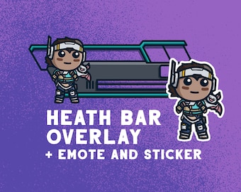 Apex Legends Gesundheitsleiste Overlay Vantage / Emote für Twitch Tracking / Stream labs OBS / Inklusive Gesundheitsleiste und Emote Sticker.