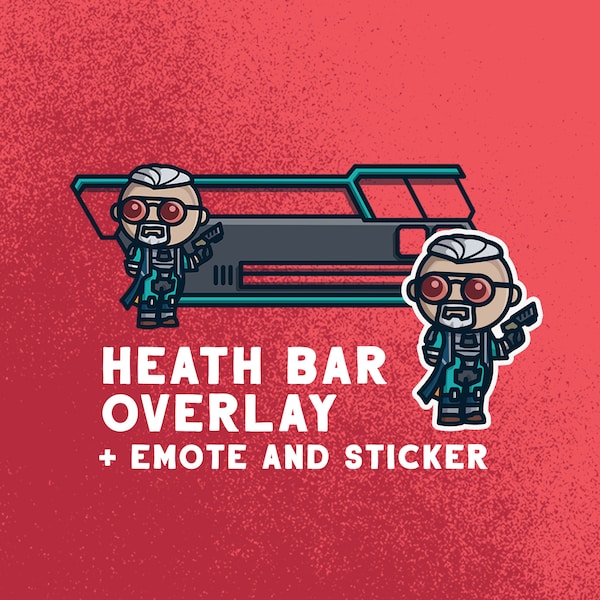 Ballistic Apex Legends Health Bar Overlay / Emote for Twitch Streaming / Stream labs OBS / Includes Health Bar and Emote Sticker.