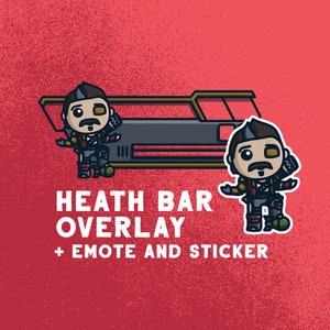 Apex Legends Heat Bar Overlay Fuse / Emote für Twitch Tracking / Stream labs OBS / Beinhaltet Gesundheitsleiste und Emote Sticker.
