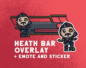 Apex Legends Heat Bar Overlay Fuse / Emote für Twitch Tracking / Stream labs OBS / Beinhaltet Gesundheitsleiste und Emote Sticker.