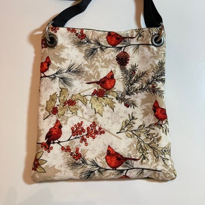 Cross Body Bag, Shoulder Bag, Purse, Walkie Talkie Bag, School, Para Pro, Para Educator, Birds, Cardinal, SALE