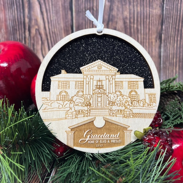 Graceland, Graceland Ornament, Graceland Christmas, Graceland Gift, Graceland Christmas Ornament, Graceland Vacation, Graceland Elvis