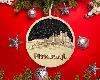 Pittsburgh Skyline Ornament, Pittsburgh Ornament ** Pittsburgh PA, Pittsburgh Steelers, Pittsburgh Pennsylvania, Pittsburgh Skyline, Pitt