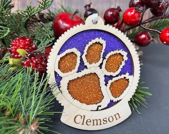 Clemson Ornament, Clemson Tigers, Clemson University, Clemson Orange, Clemson National Champs, Clemson IPTAY, Clemson Football