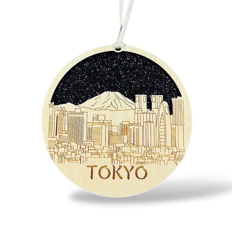 Tokio, Adorno de Tokio, Arte de Tokio, Regalo de Tokio, Adorno navideño de Tokio, Vacaciones en Tokio, Navidad en Tokio, Vacaciones familiares en Tokio, Regalos de Tokio imagen 4