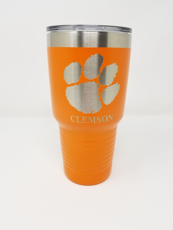 Clemson Tumbler Clemson Tigers Paw Tiger Paw Orange Tumbler