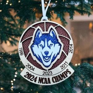 UConn Huskies*UConn Huskies Ornament*UConn Basketball*UConn National Champions*UConn 2023 Champions*UConn 2023*UConn Basketball 2023 Champs