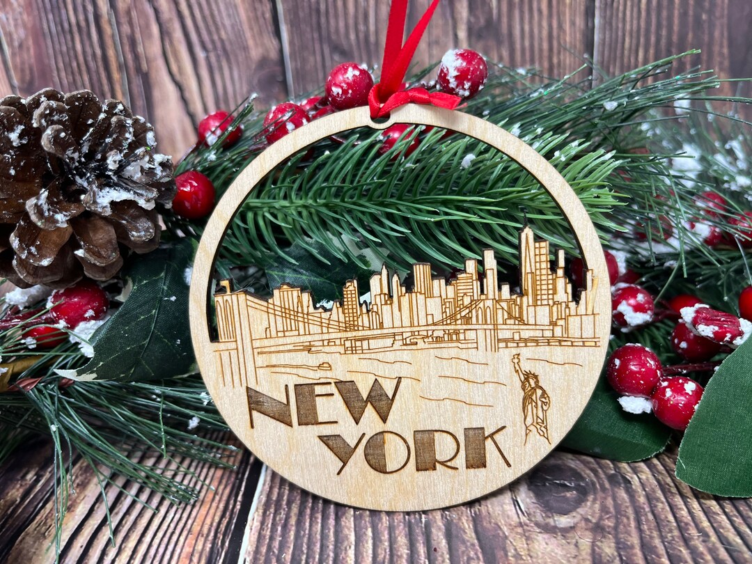 New York City Skyline Christmas Ornament New York City Ornament,new