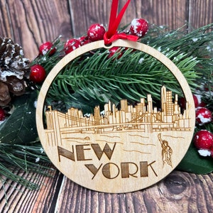 New York City Skyline Christmas Ornament ** New York City Ornament,New York Ornament,New York City Skyline ,NY ornament ,NY skyline ornament