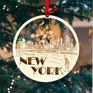 New York City Skyline Christmas Ornament ** New York City Ornament,New York Ornament,New York City Skyline ,NY ornament ,NY skyline ornament