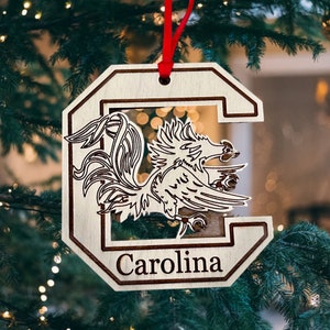 South Carolina Ornament, Carolina Gamecocks, Gamecocks, Carolina Holiday Gift, USC Holiday Gift, Gamecock Christmas