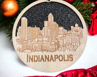 Indianapolis Skyline Ornament **Indianapolis Ornament **Indianapolis Skyline** Indianapolis IN** Indianapolis Indiana ** Indiana Ornament