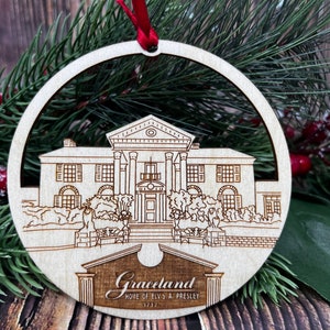 Graceland Ornament**Elvis Presley Christmas**Home of Elvis Gift**Graceland Elvis Gift**Elvis Ornament**