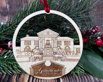 Graceland Ornament**Elvis Presley Christmas**Home of Elvis Gift**Graceland Elvis Gift**Elvis Ornament**