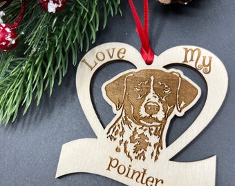 Pointer Dog, Pointer Ornament, Pointer Dog Ornament, Pointer Breed, Pointer Gifts , Pointer Dog Christmas Ornament