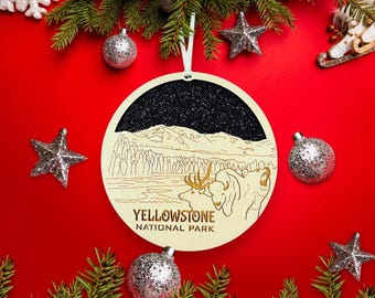 Yellowstone, Yellowstone National Park, Yellowstone Ornament, Yellowstone Art, Yellowstone Gift, Yellowstone Vacation, Yellowstone Gift