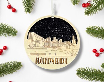 Brooklyn Bridge Park Ornament**Brooklyn Park New York Christmas**New York Bridges**Pier 17 New York**Brooklyn Christmas Gift**