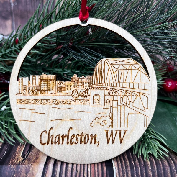 Charleston WV**Charleston Skyline Ornament **Charleston Ornament **Charleston Skyline** West Virginia Ornament**  Charleston Décor