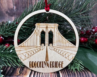 Brooklyn Bridge Ornament**Brooklyn New York Christmas**New York Bridges**Pier 17 New York**Brooklyn Christmas Gift**