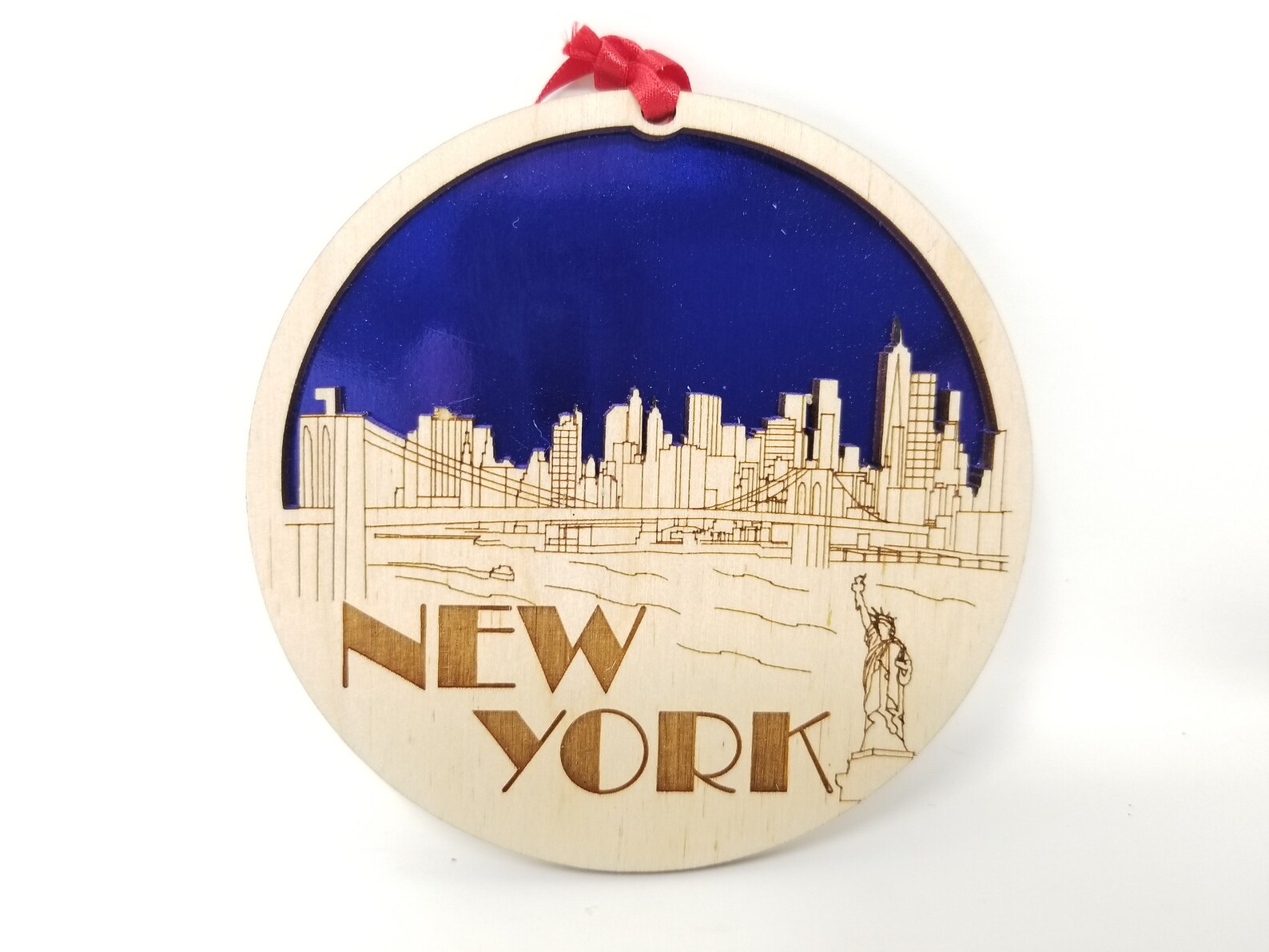 New York City Skyline Christmas Ornament New York City Etsy