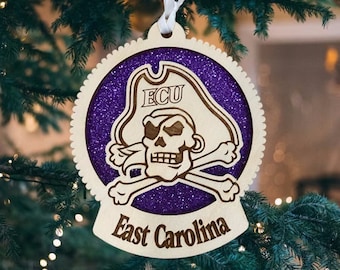 East Carolina, East Carolina University, East Carolina Pirates, East Carolina Ornament, East Carolina Gift, East Carolina Decor