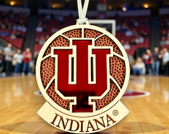Indiana, Indiana Hoosiers, Big Ten Champs, University of Indiana, Ornament, Hoosiers Ornament