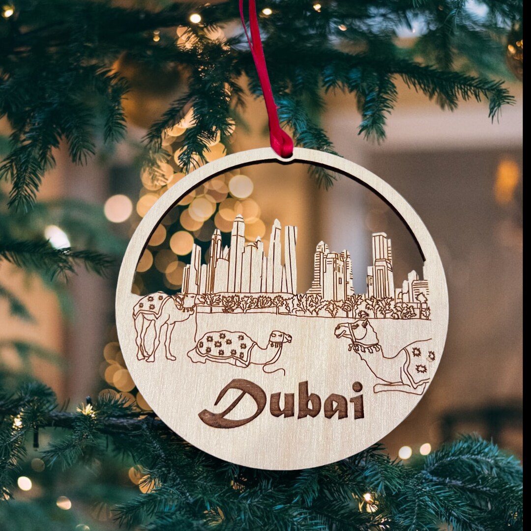 Dubai, Dubai Ornament, Dubai Art, Dubai Gift, Dubai Christmas Ornament