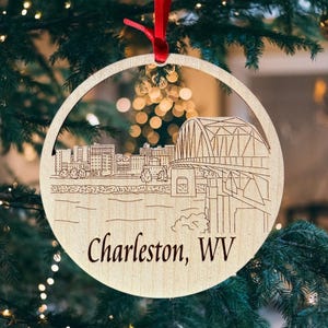 Charleston WV** Charleston Skyline Ornament ** Charleston Ornament ** Charleston Skyline ** West Virginia Ornament ** Charleston Décor
