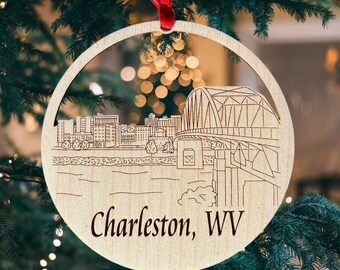 Charleston WV**Charleston Skyline-ornament **Charleston-ornament **Charleston Skyline** West Virginia-ornament** Charleston-decoratie