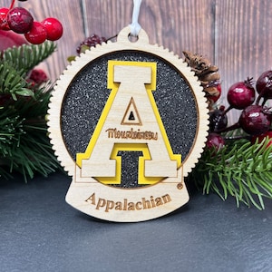 Appalachian State University Ornament, App State Mountaineers, Appalachian University, Appalachian Football, Boone NC, App State Football