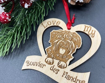 Bouvier des Flandres Dog, Bouvier des Flandres Dog Ornament, Bouvier des Flandres Dog Gifts,  I Love My Bouvier des Flandres