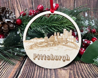 Pittsburgh Skyline Ornament, Pittsburgh Ornament ** Pittsburgh PA, Pittsburgh Steelers, Pittsburgh Pennsylvania, Pittsburgh Skyline, Pitt