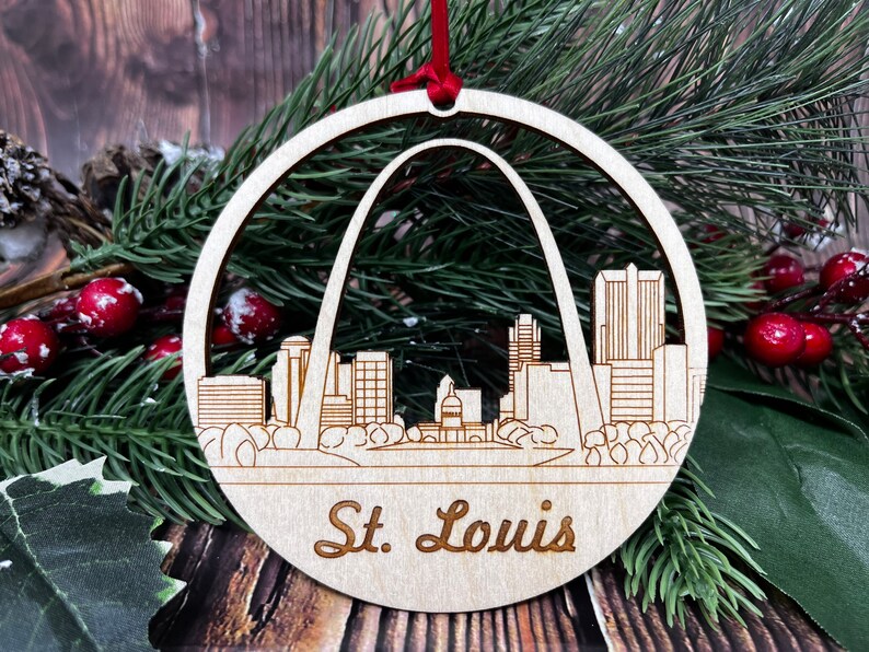 Saint Louis Skyline Christmas Ornament