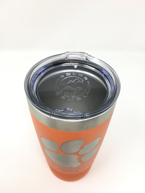 Clemson Tumbler Clemson Tigers Paw Tiger Paw Orange Tumbler Clemson University Clemson Yeti Type Personalized Clemson Tumbler