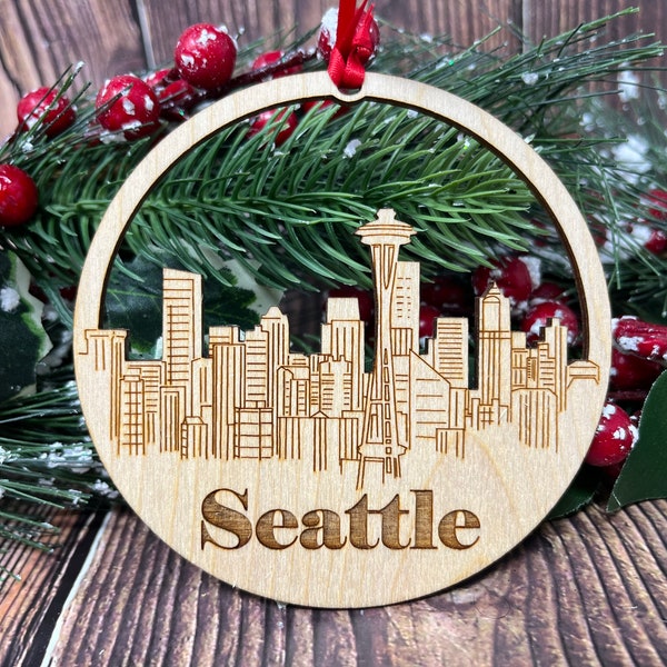 Seattle Skyline Ornament **Seattle Ornament **Seattle Skyline** Seattle WA** Seattle Washington** Washington Ornament** Seattle Décor