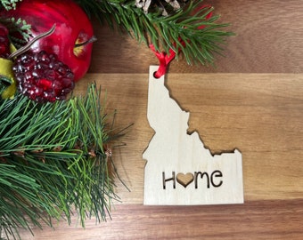 Idaho is my home, Idaho Ornament, Idaho State Ornament, Idaho Christmas ornament, I love Idaho, Idaho is where my heart is, Idaho Holiday