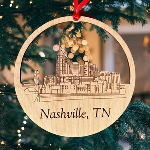 Nashville Skyline Weihnachtsverzierung, Nashville Tennessee Ornament, Nashville Ornament, Nashville Skyline, Tennessee Ornament, Nashville TN