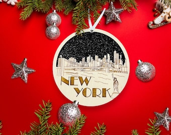 New York City Skyline Christmas Ornament * New York City Ornament,New York Ornaments,New York City Skyline ,NY ornament ,NY skyline ornament