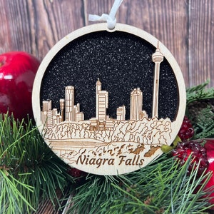 Niagara Falls Skyline Christmas Ornament ** Niagara Falls Ornament*Niagara Falls Skyline, Niagara Falls Gift, Niagara Falls skyline ornament