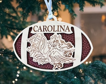 South Carolina Ornament, Gamecock Ornament, USC Gamecocks, University of South Carolina, Gamecock, Gamecock Football, Beat Clemson Ornament