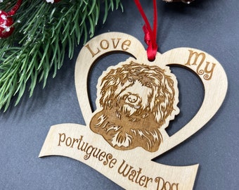 Portuguese Water Dog, Portuguese Water Ornament, Portuguese Water Dog Ornaments, Portuguese Water Breed, Portuguese Water Gifts