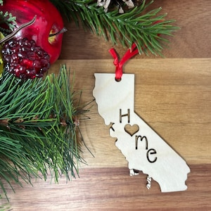 Kalifornien Ornament, Kalifornien Weihnachten, I love California, Landkarte von Kalifornien, Kalifornien Geschenk, Kalifornien Souvenir