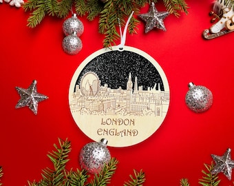 London, London Ornament, London Christmas, London Gift, London Christmas Ornament, London Vacation, Christmas Rome, London Family Vacation