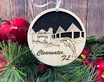 Clearwater Florida Ornament**Clearwater Christmas**Visit Clearwater FL Geschenk**Urlaub Clearwater Geschenk**Ornament Clearwater Florida**