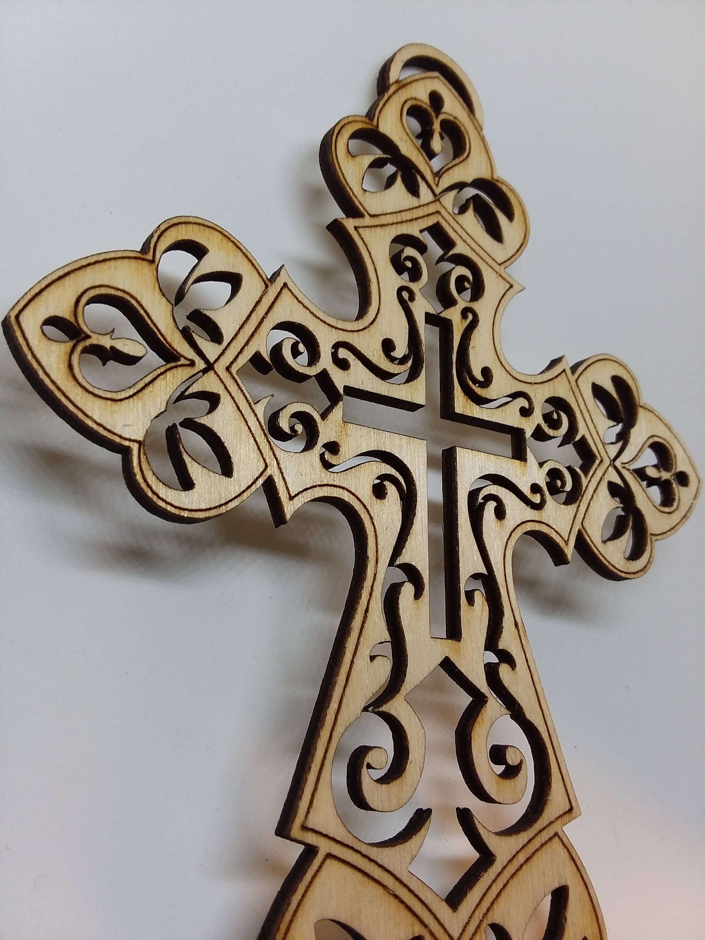 50 Pack Mini Wooden Cross Keychains for Christian Party Favors