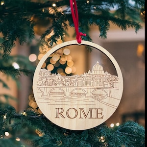 Rome, Rome Ornament, Rome Christmas, Rome Gift, Rome Christmas Ornament, Rome Vacation, Christmas Rome, Rome Family Vacation, image 1